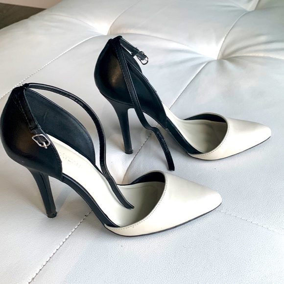 Black and Cream Stiletto’s 4” Size 7 - Picture 1 of 5